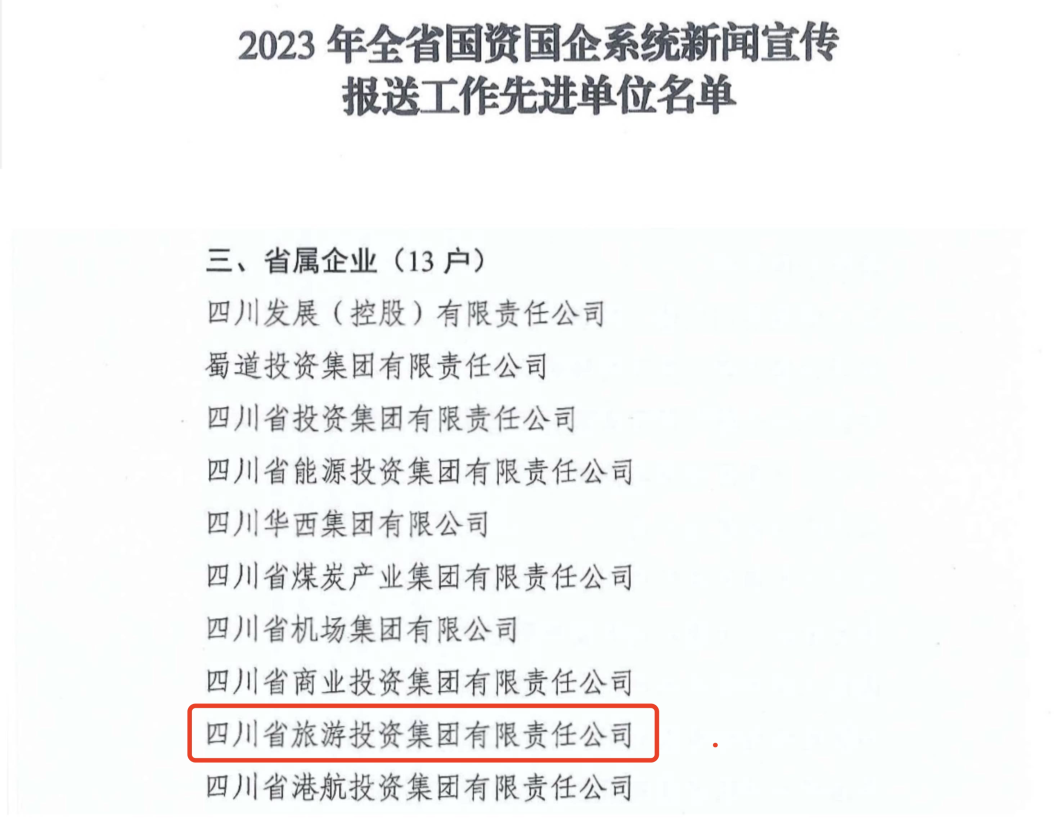 省尊龙时凯集团获评2023年全省国资国企系统新闻宣传报送工作先进单位